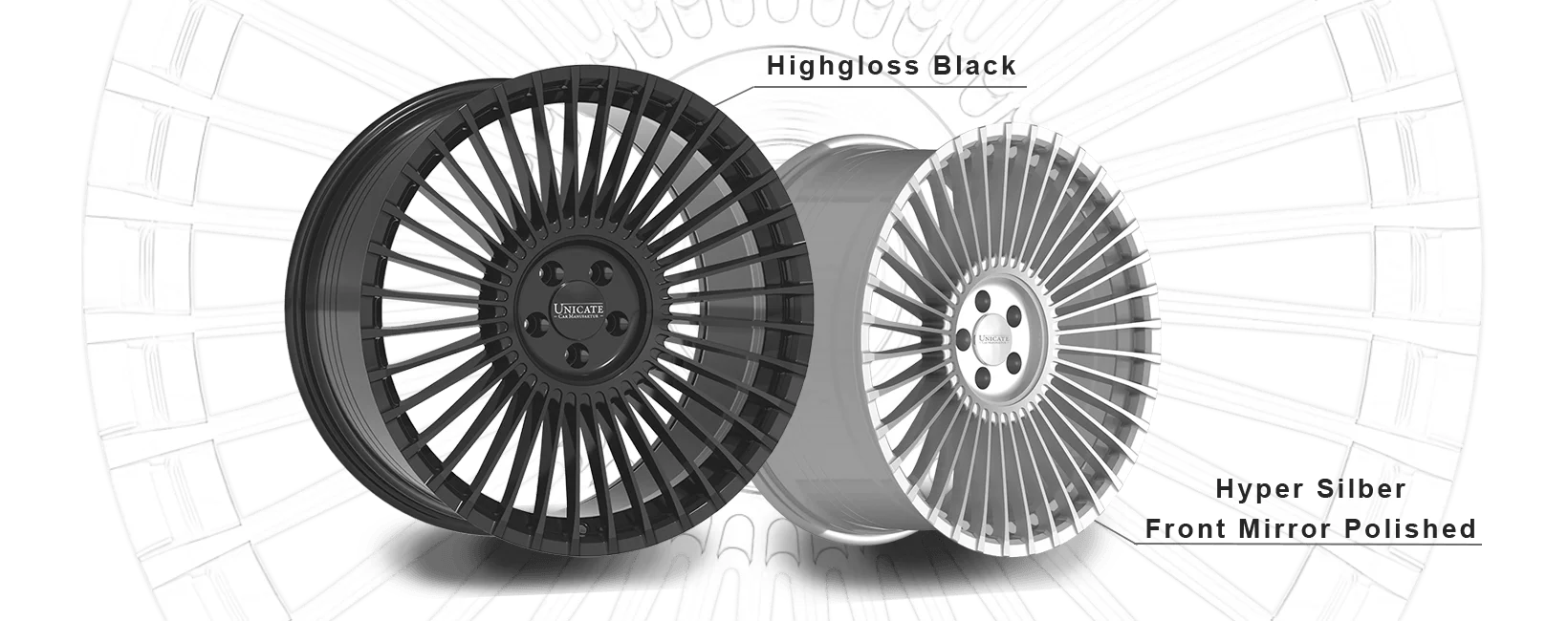 UNICATE Multispoke 36 - Concave Floating Cap